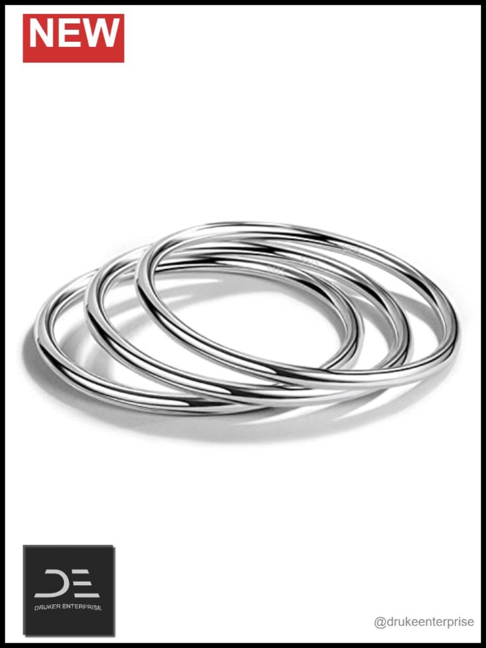 925 Sterling Silver Italian Handmade Minimalist 4MM Bangle Bracelet for Women